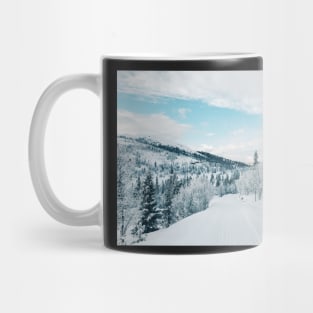 Wintertime in Scandinavia - Snowy Landscape in Norwegian National Park Mug